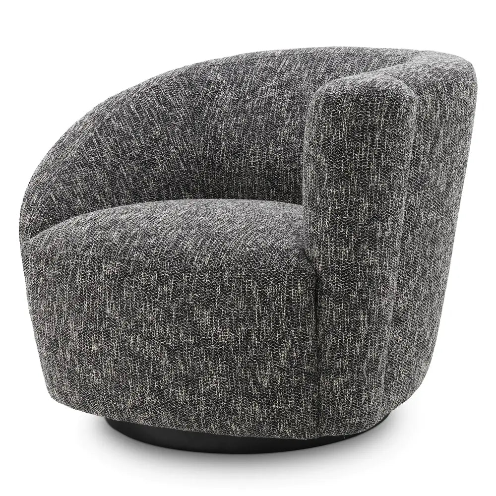 Eichholtz Colin Right Swivel Chair in Cambon Black