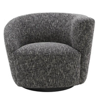 Eichholtz Colin Right Swivel Chair in Cambon Black