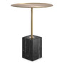 Eichholtz Cole Side Table in Brushed Brass Finish Black Marble