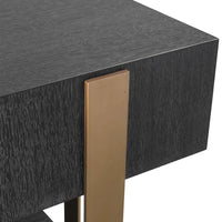 Eichholtz Nerone Console Table in Charcoal Grey Oak Veneer