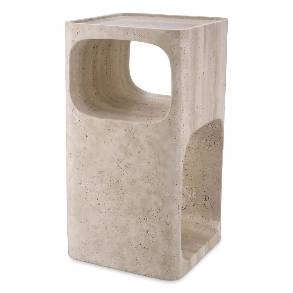 Adler Side Table - Travertine Eichholtz 1