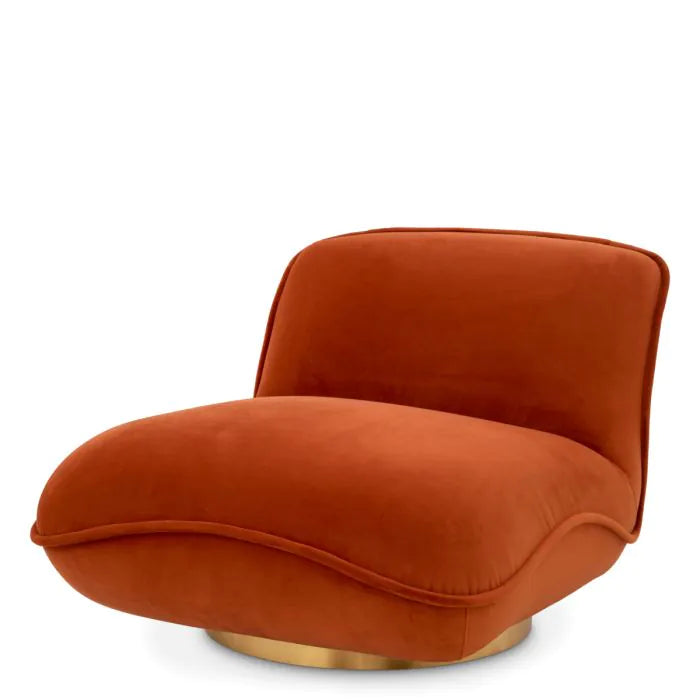 Relax Swivel Chair - Savona Orange Velvet Eichholtz 2