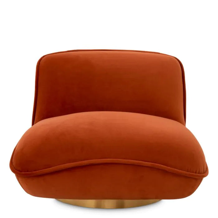 Relax Swivel Chair - Savona Orange Velvet Eichholtz 1