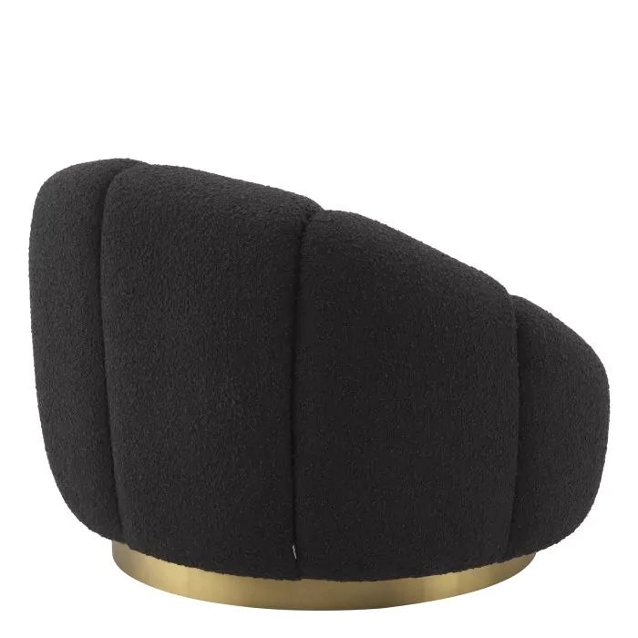 Inger Swivel Chair - Bouclé Black Eichholtz 3