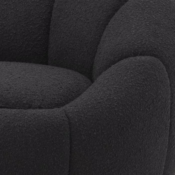 Inger Swivel Chair - Bouclé Black Eichholtz 4