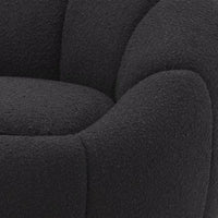 Eichholtz Inger Swivel Chair in Bouclé Black