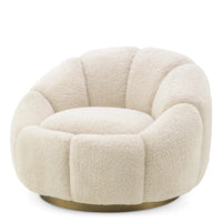 Eichholtz Inger Swivel Chair in Brisbane Cream