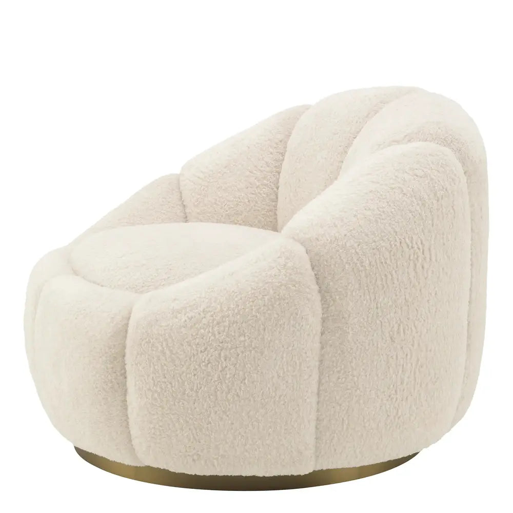 Eichholtz-Eichholtz Inger Swivel Chair in Brisbane Cream-Cream 461 