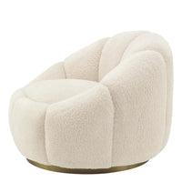 Eichholtz Inger Swivel Chair in Brisbane Cream