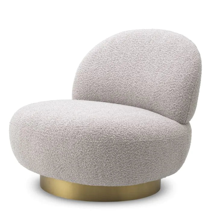 Clément Swivel Chair - Bouclé Grey Eichholtz 1