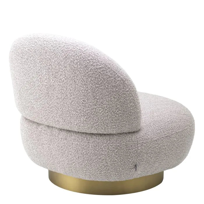 Eichholtz Clément Swivel Chair in Bouclé Grey