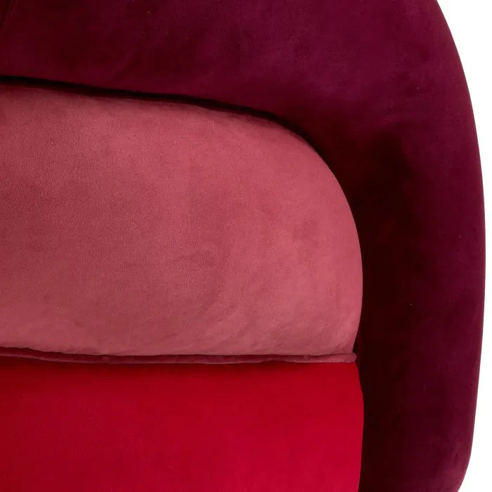 Eichholtz Novelle Swivel Chair in Savona Bordeaux Velvet