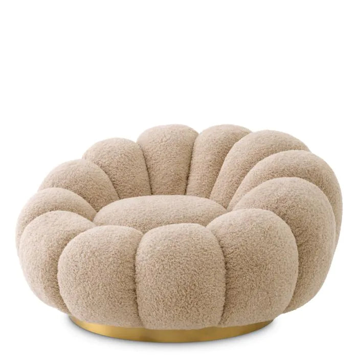 Eichholtz Mello Swivel Chair in Canberra Sand