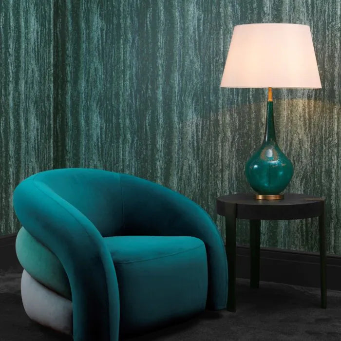 Eichholtz Novelle Swivel Chair in Savona Sea Green Velvet