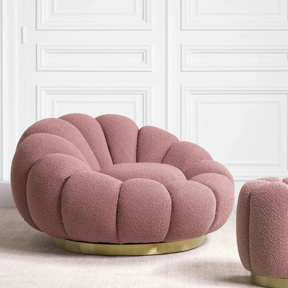 Mello Swivel Chair - Bouclé Rose Eichholtz 2