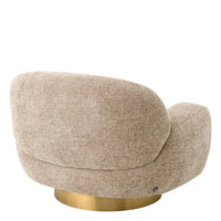 Eichholtz Udine Swivel Chair in Lyssa Sand