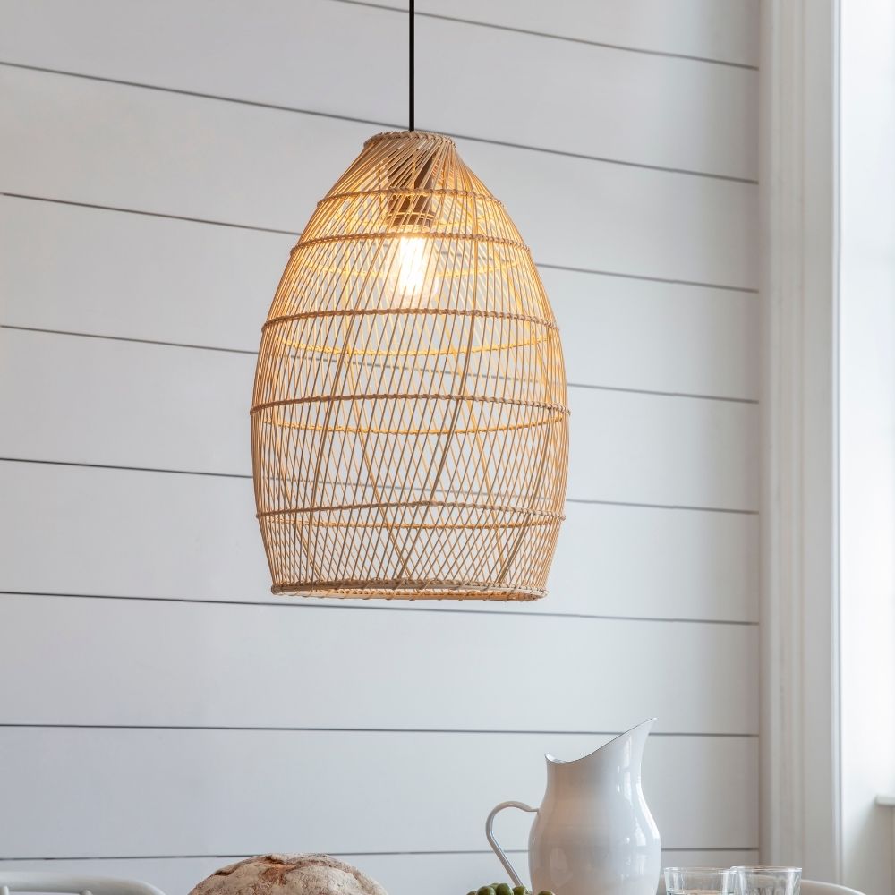 Garden Trading Battersea Tall Natural Easy-Fit Pendant Shade