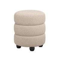 O&Co Emily Pouffe in Buff & Black