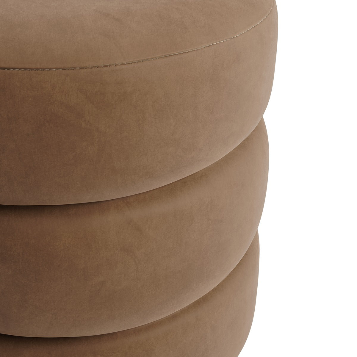 O&Co Emily Pouffe in Mole & Black