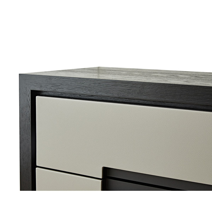 Ardel Chest Of Drawers - Grey Leather Look & Wenge LiangAndEimil 6