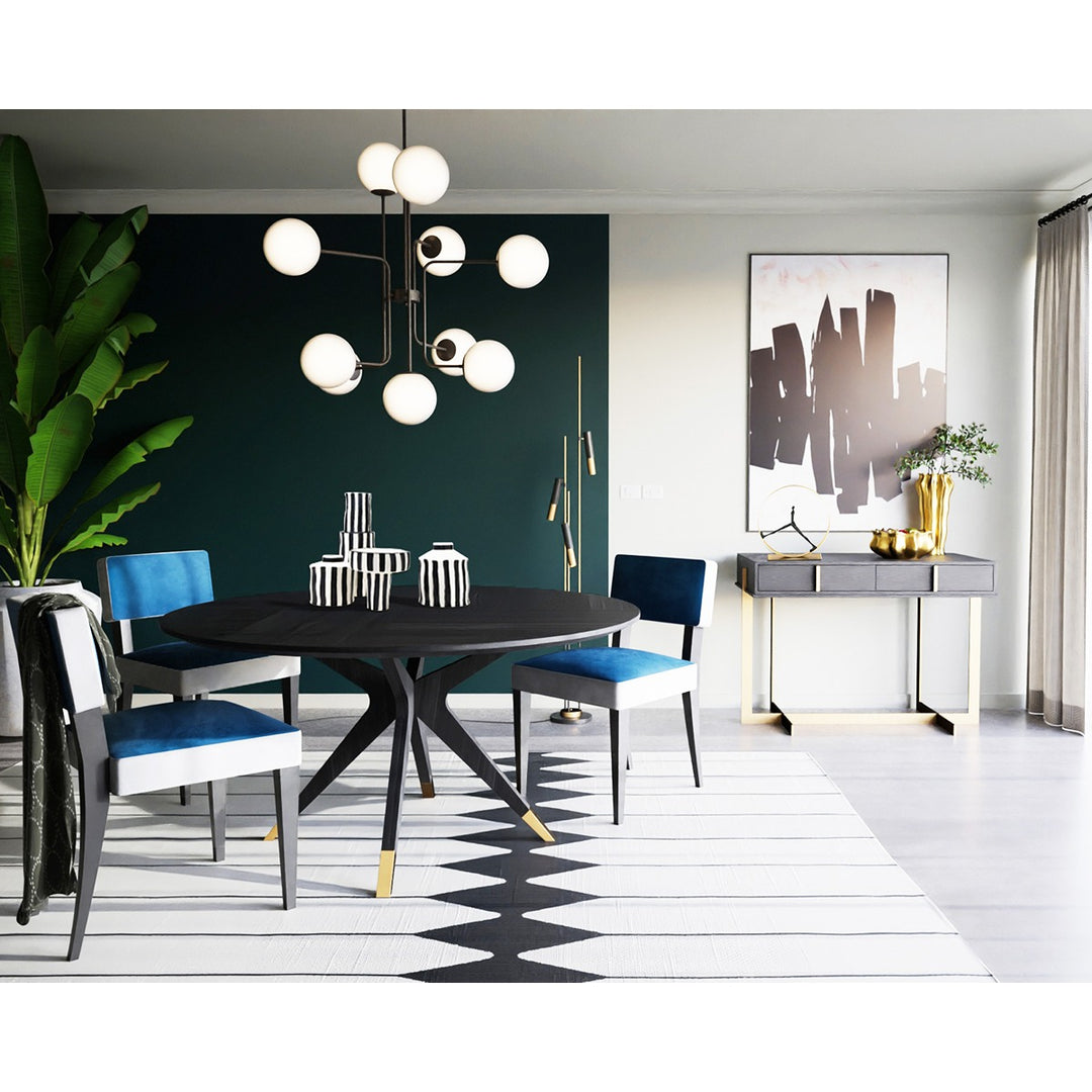 Anthology Dining Table - Wenge & Polished Brass LiangAndEimil 2