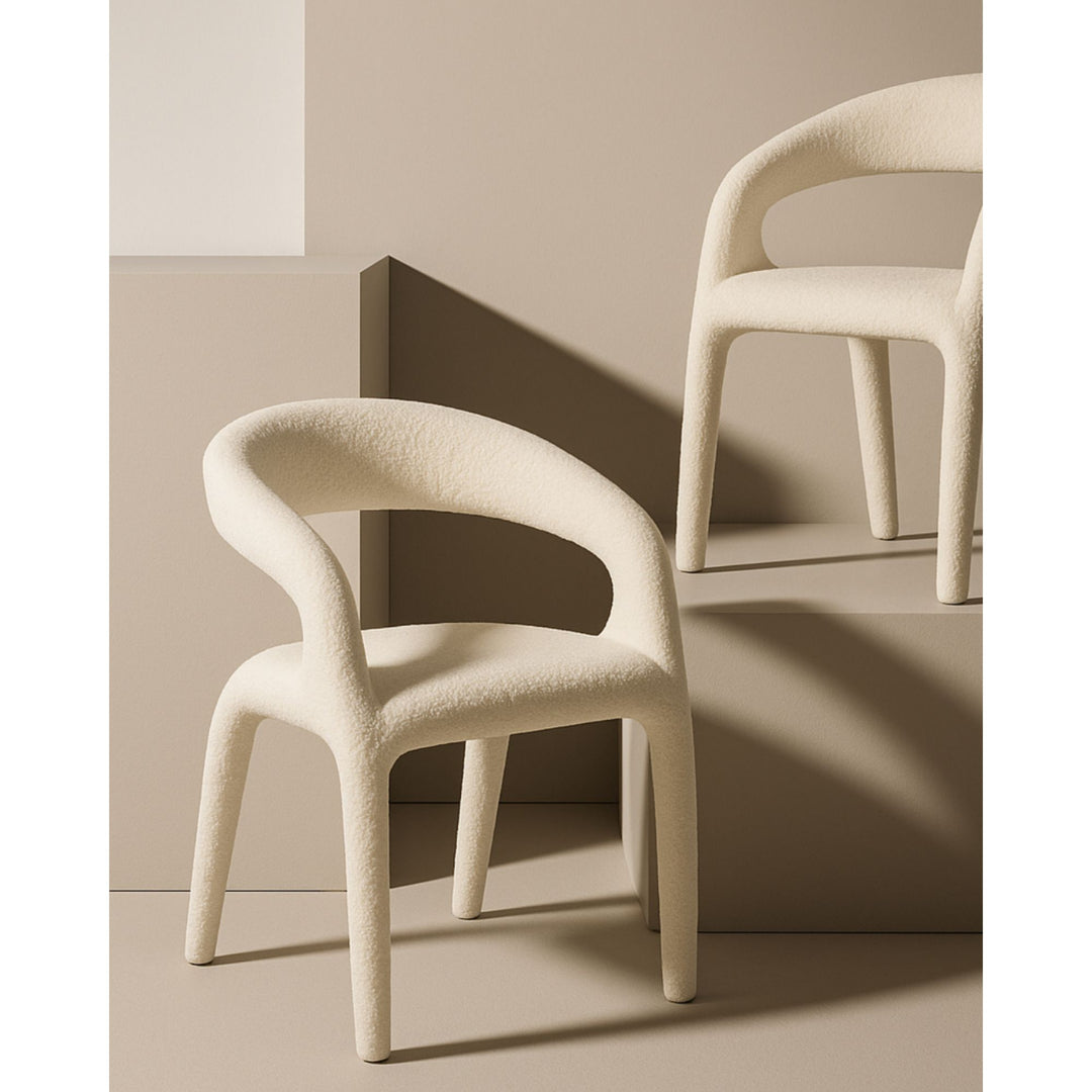 Escada Dining Chair - Chex Bouclé Polar Tommy Franks 3