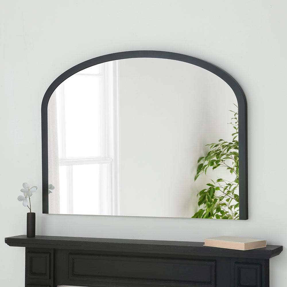 Olivia's Ember Mantle Wall Mirror in Black