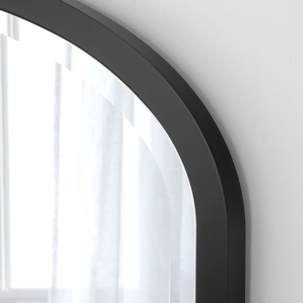 Olivia's Amara Mantle Wall Mirror in Black