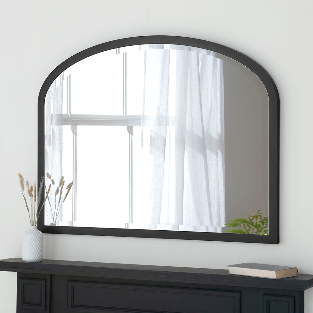  Yearn Mirrors-Olivia's Amara Mantle Wall Mirror in Black-Black 925 