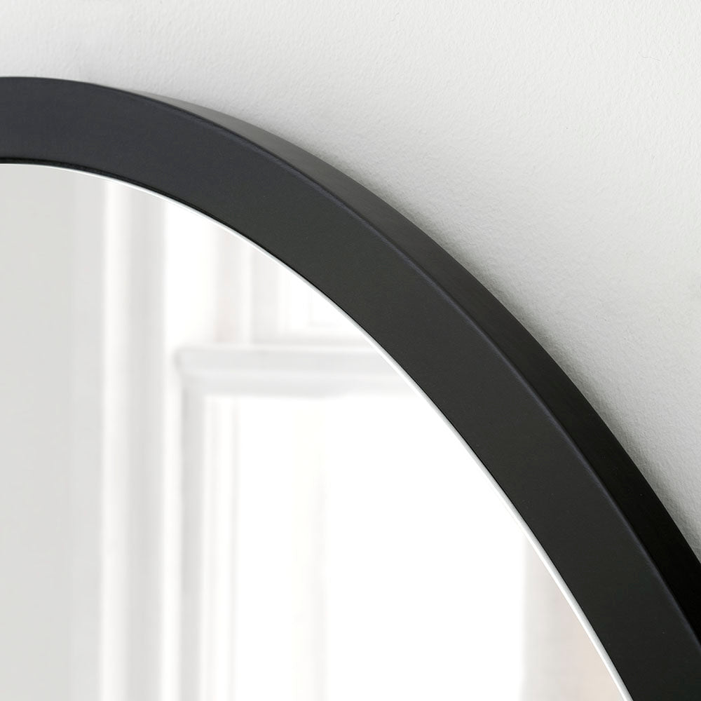 Olivia's Ember Mantle Wall Mirror in Black