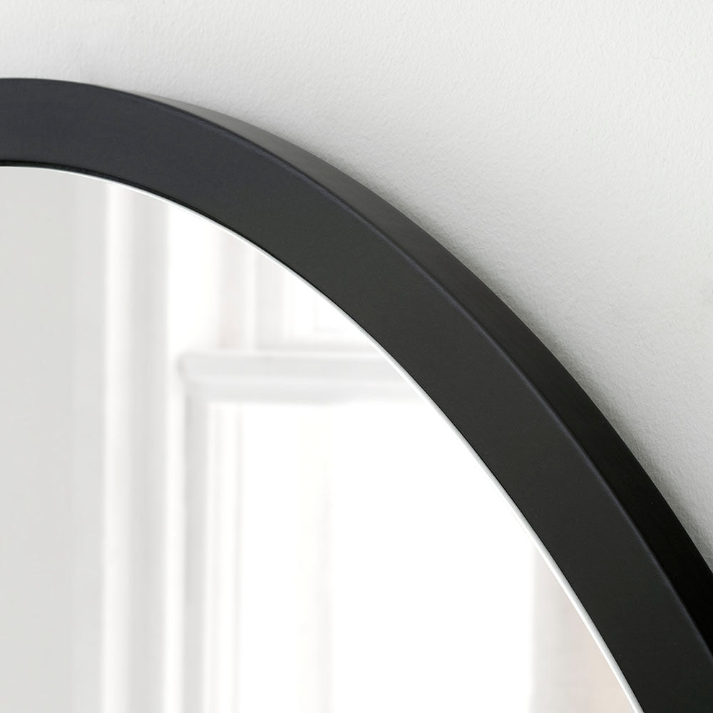  Yearn Mirrors-Olivia's Amara Oval Wall Mirror in Black-Black 413 