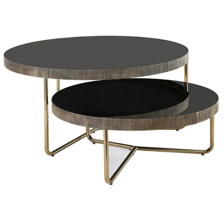  MindyBrown-Mindy Brownes Franklin Set of 2 Coffee Tables-Gold 125 