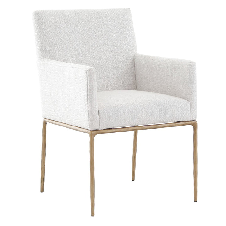 Sloane Dining Arm Chair - Aged Brass Keiichi 3
