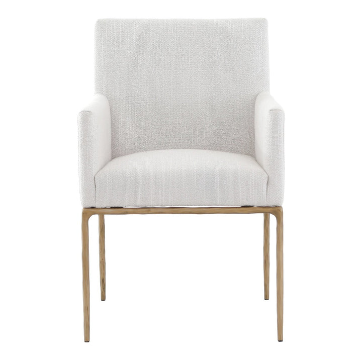 Sloane Dining Arm Chair - Aged Brass Keiichi 1