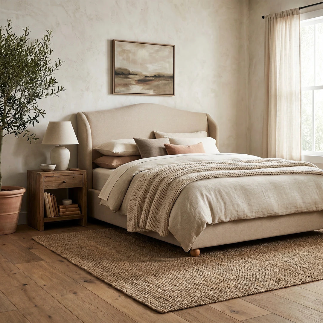 Wilmcote Winged Upholstered Bed