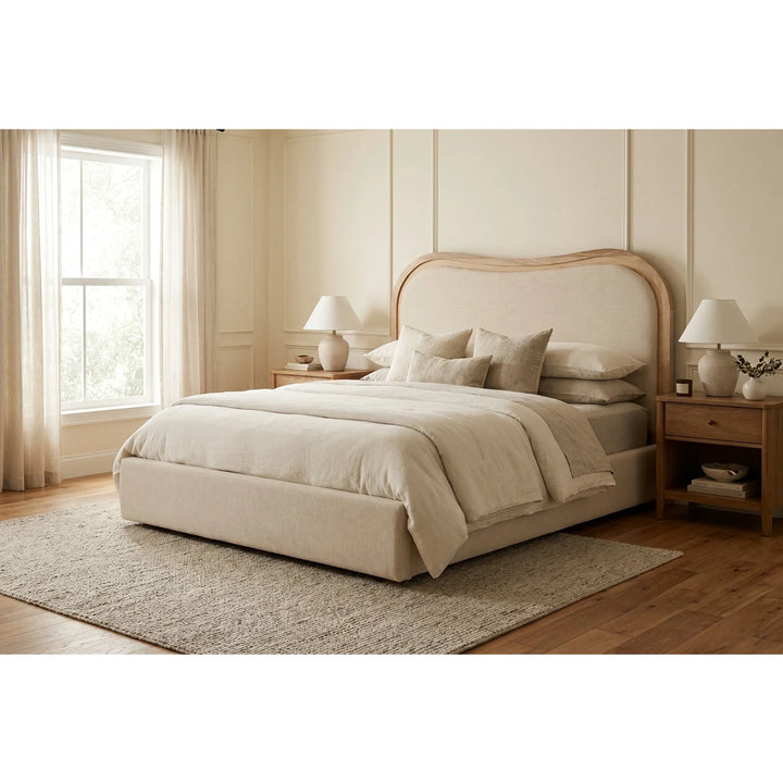 Sandord Curved Upholstered Bed