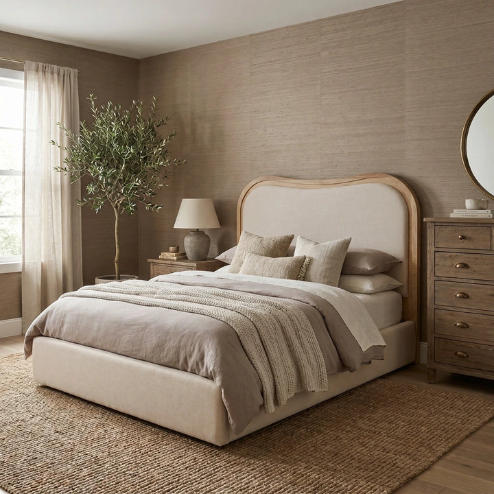 Sandord Curved Upholstered Bed