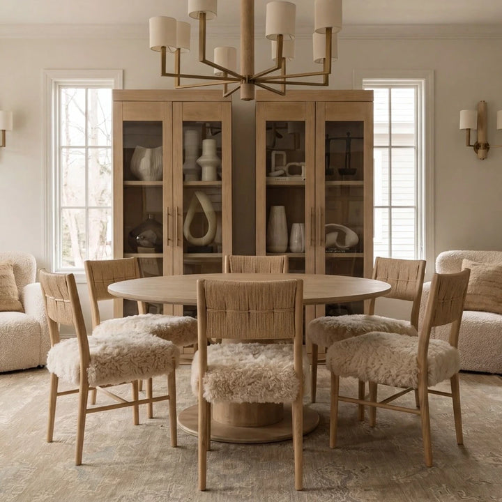 Bourton Dining Chair - Faux Mongolian Fur