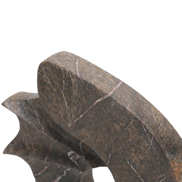 Geometric Sculpture - Brown Marble