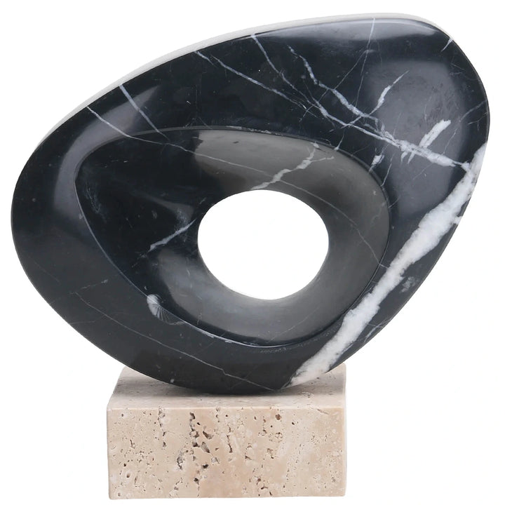 Geometric Sculpture - Black Marble