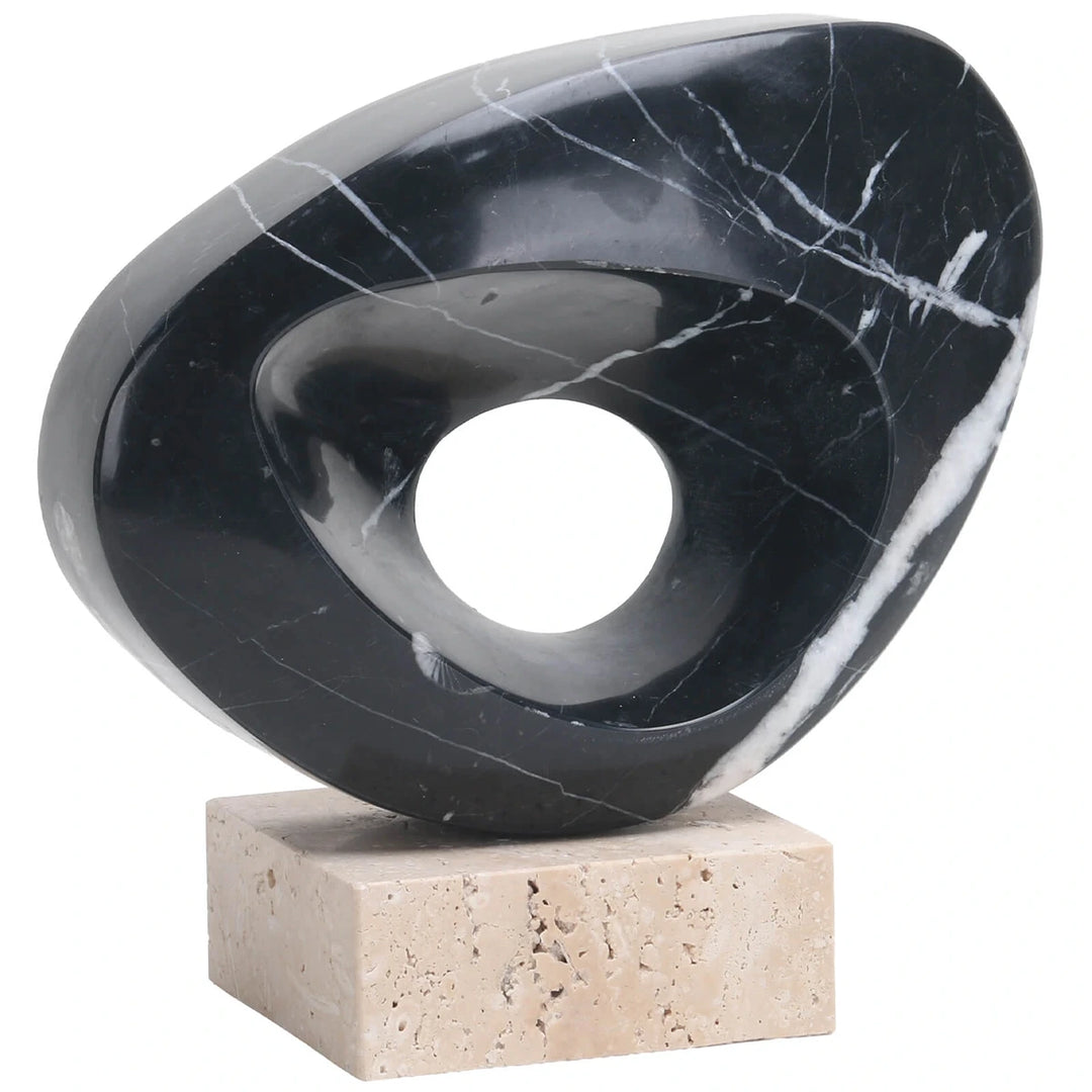 Geometric Sculpture - Black Marble