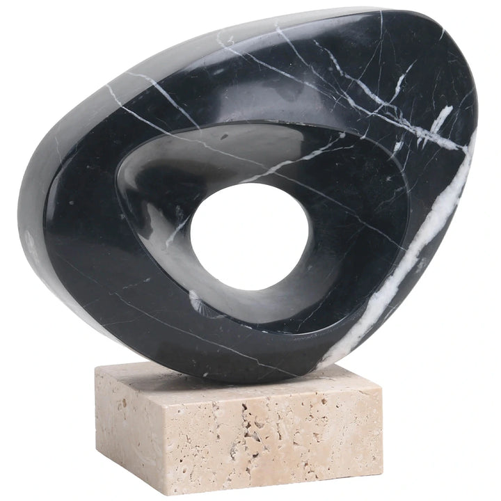 Geometric Sculpture - Black Marble