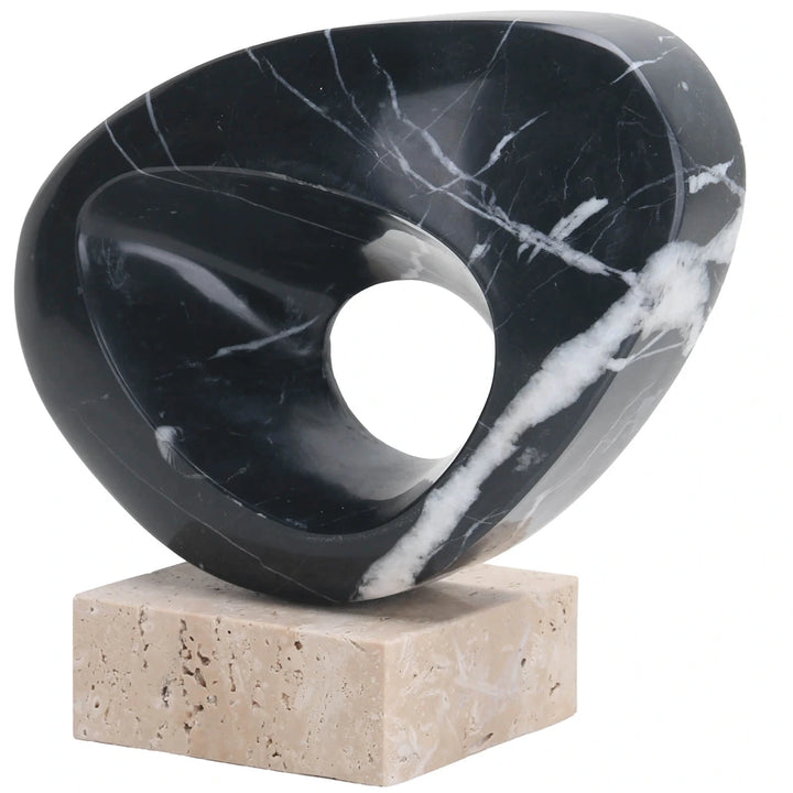 Geometric Sculpture - Black Marble