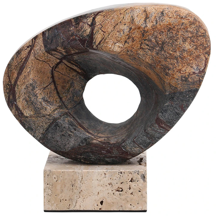 Geometric Sculpture - Coffee Marble