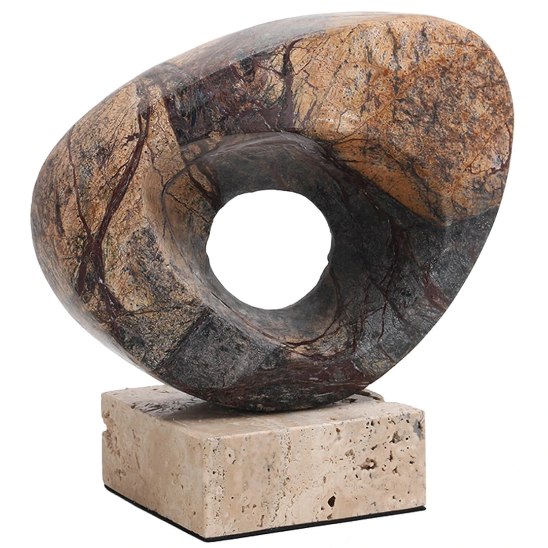 Geometric Sculpture - Coffee Marble