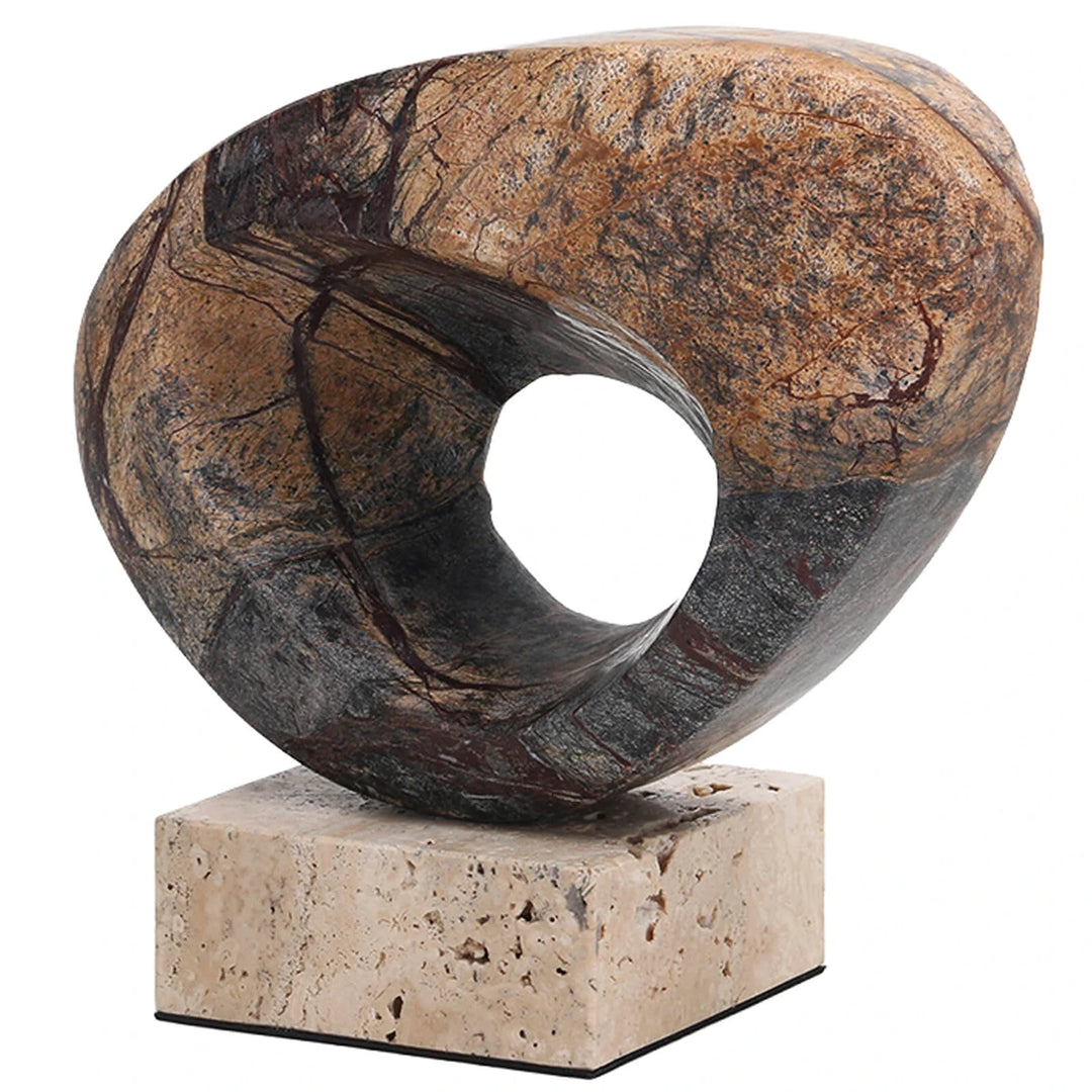 Geometric Sculpture - Coffee Marble