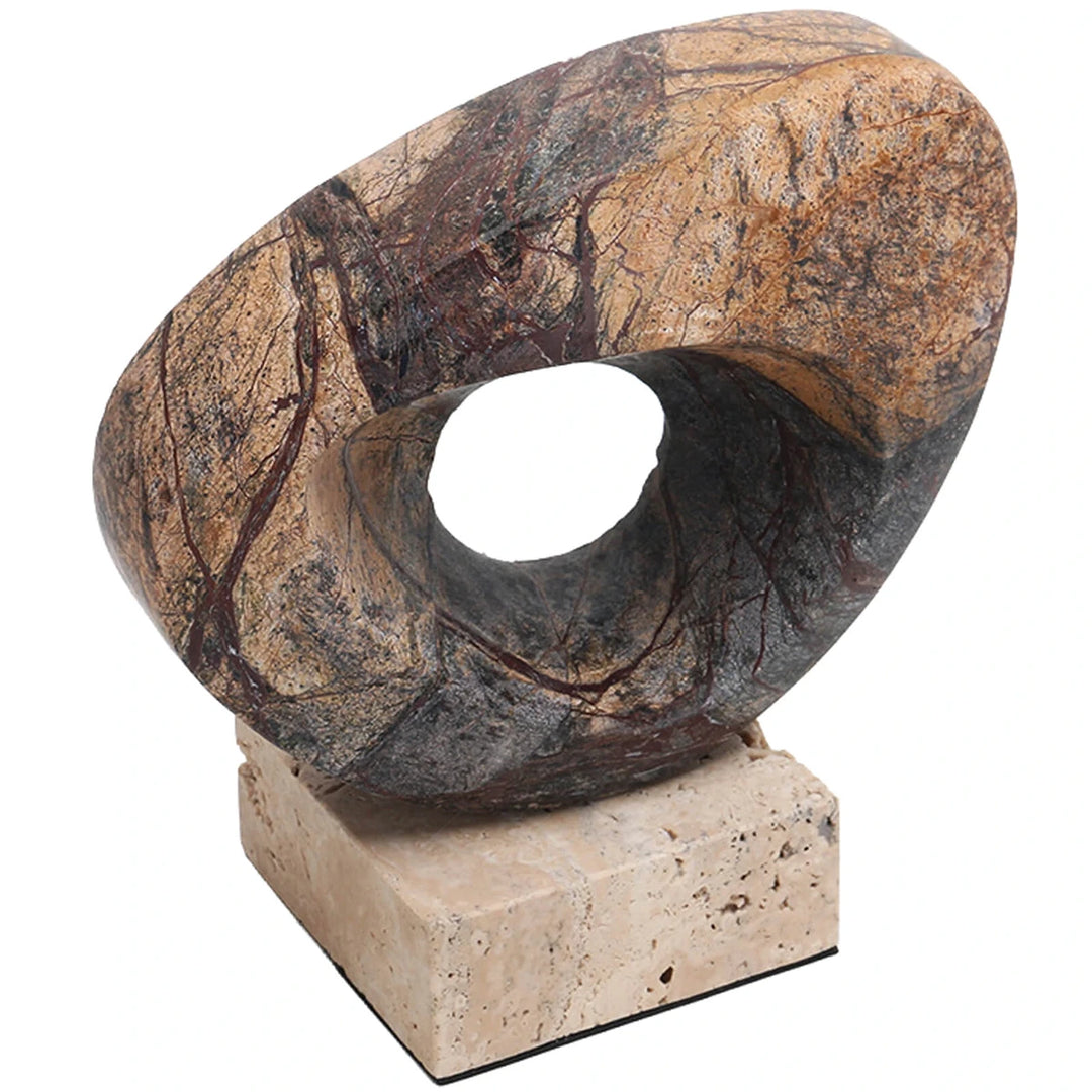 Geometric Sculpture - Coffee Marble