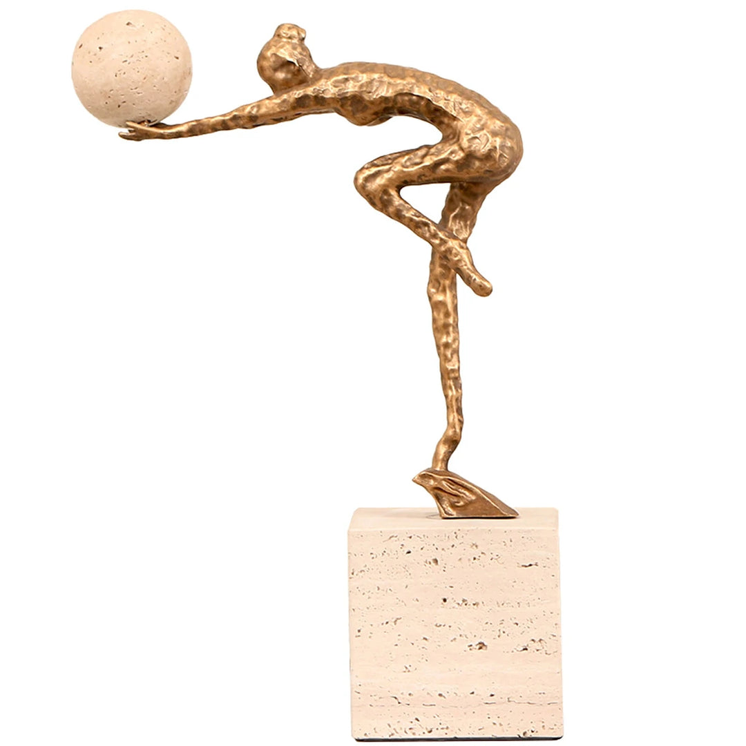 Global Desktop Sculpture - Golden Bronze