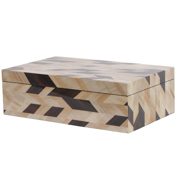 Geometric Marquetry Box