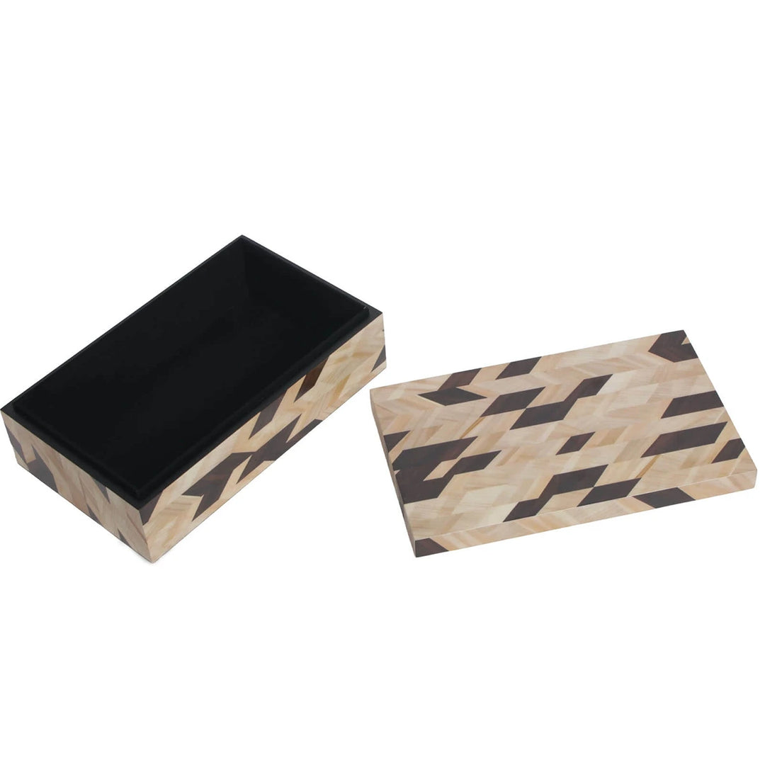 Geometric Marquetry Box